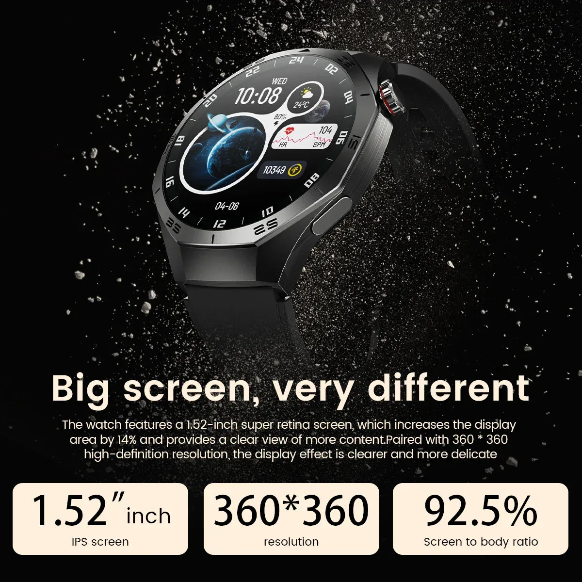 2025New For Android and ios Smart Watch Men AMOLED Screen GPS Motion trajectory Heart Rate Bluetooth Calls SmartWatch Waterproof - Wear444