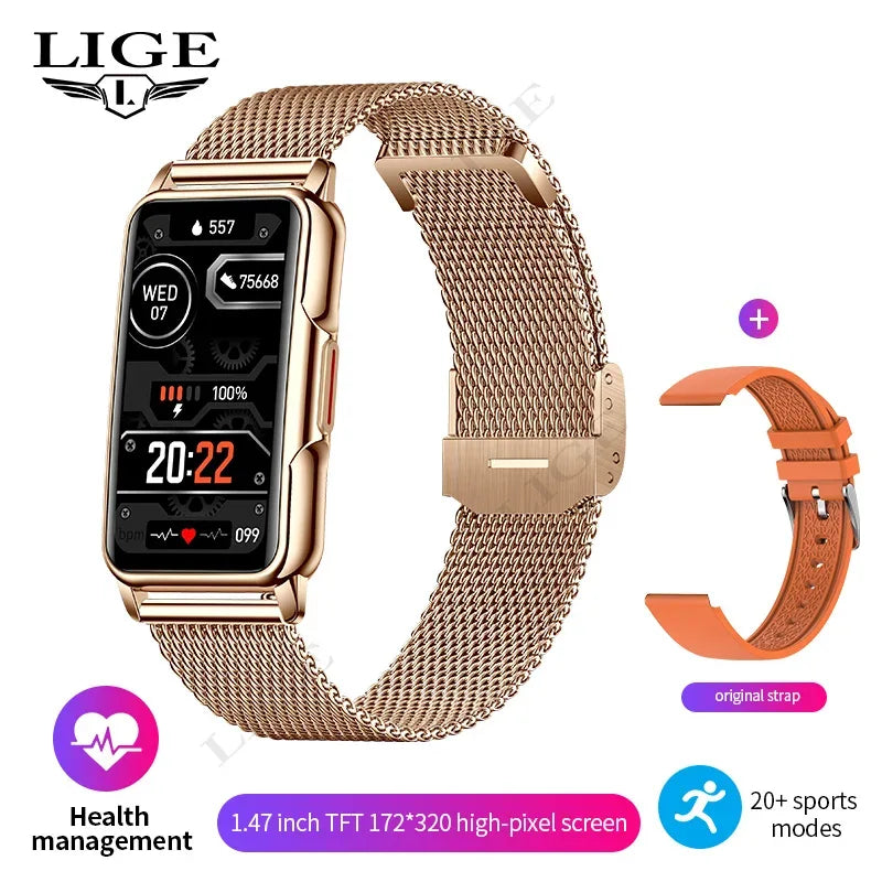 For Android IOS Smart Bracelet Women Smartwatch Men Heart Rate Blood Oxygen Waterproof Sport Smart Band Watch For Ladies +Gift - Wear444