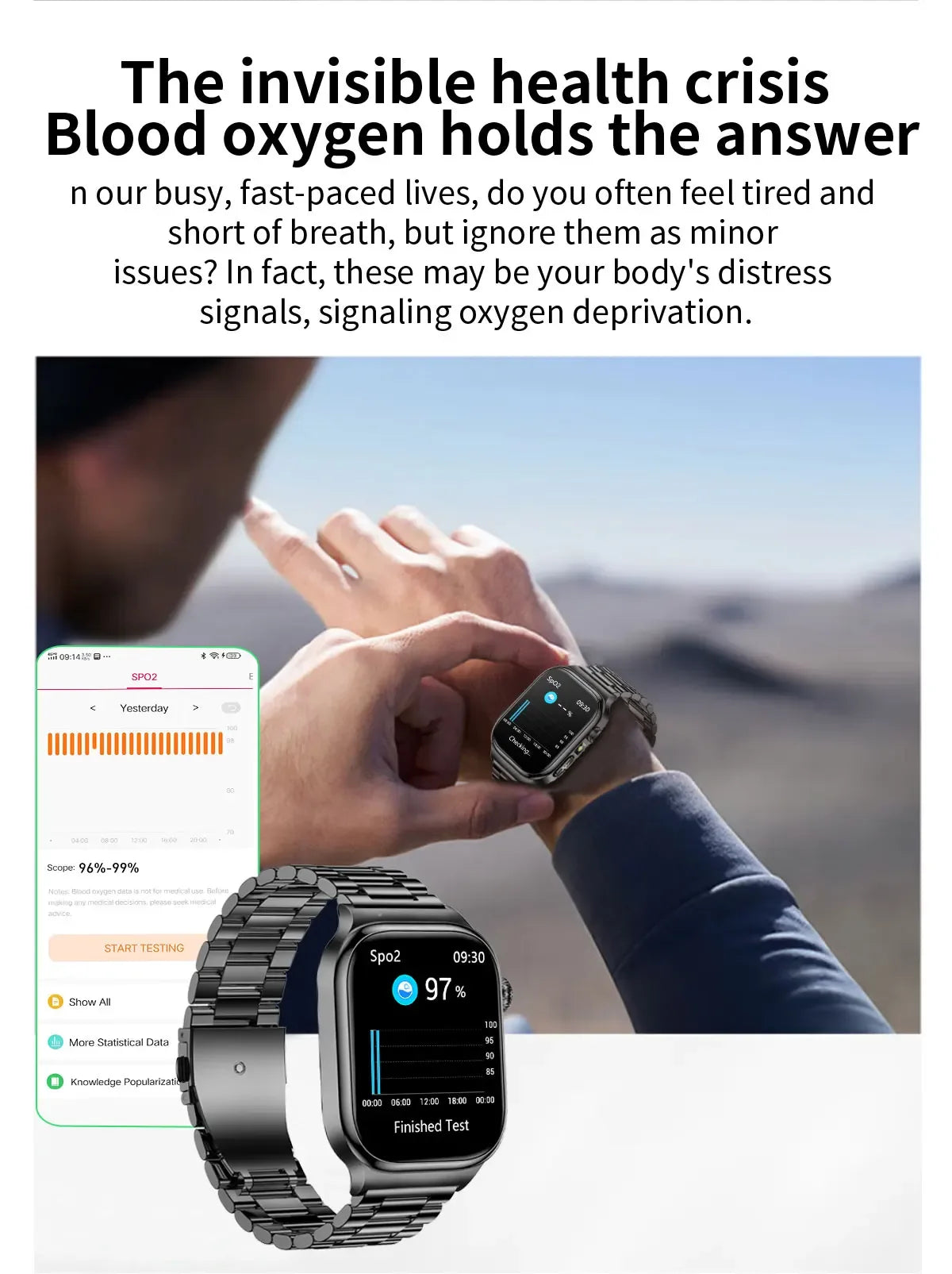 Accurate Measurement Health Smart Watch ECG+PPG Uric Acid Blood Pressure Blood Lipids BT Call Bluetooth Sport tracker Smartwatch - Wear444