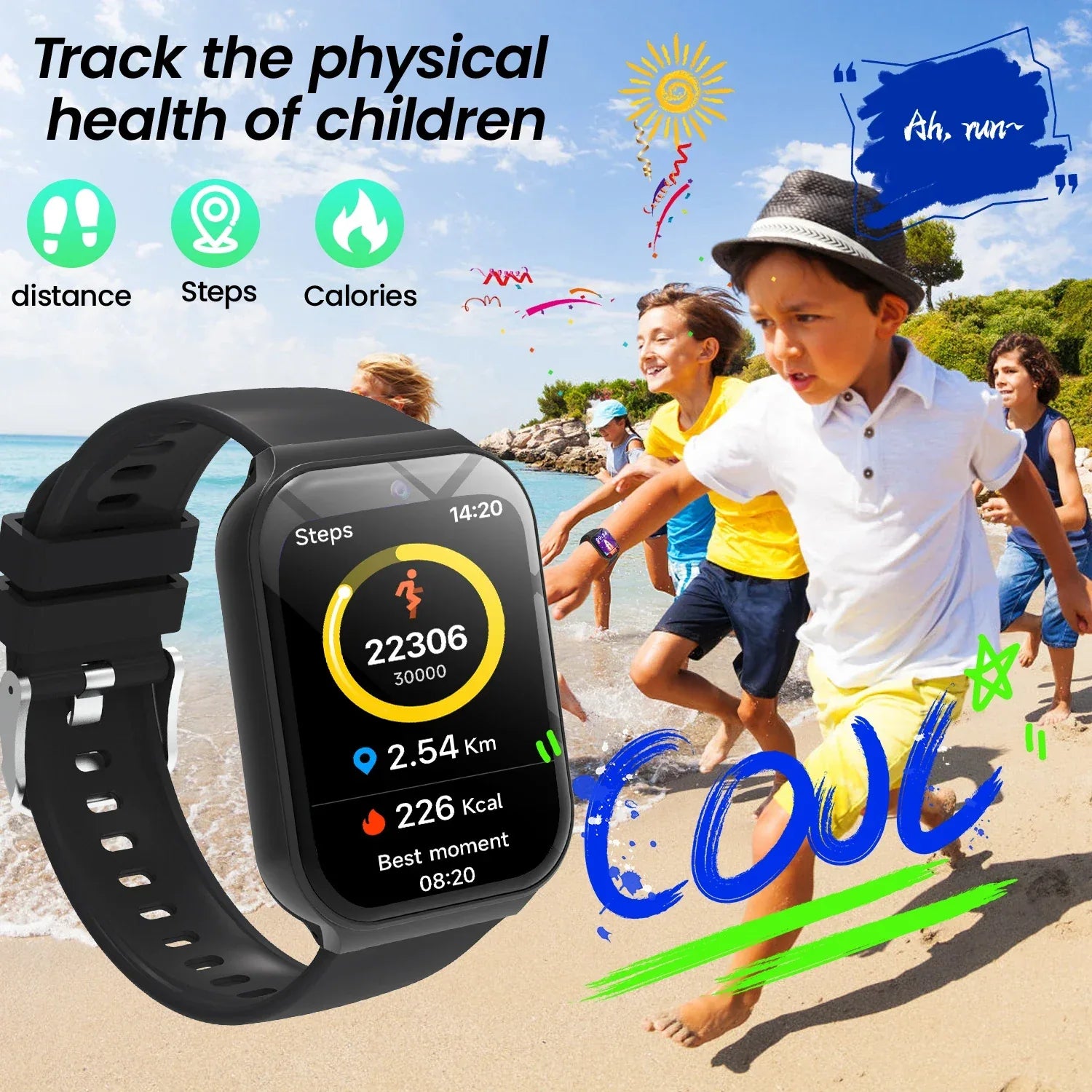 2025 New Smartwatch For Kids HD Camera Flashlight Study Partners Multi Games Calculator Children's Day Birthday Gift Boys Girls - Wear444