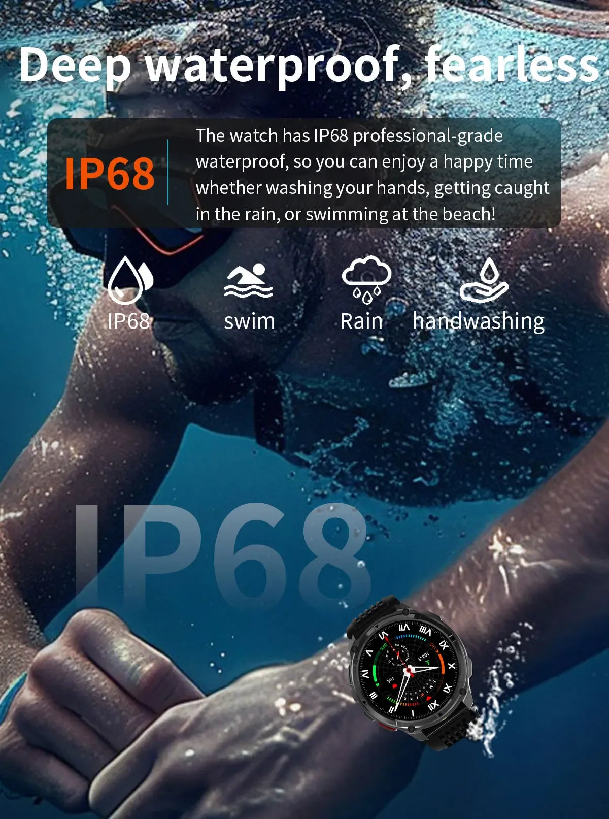 2026 New T-REX 3 PRO 1100mAh Large Battery Smart Watch 10ATM Waterproof GPS 1.7" HD AMOLED Call Sports Flashlight Smartwatch Men - Wear444