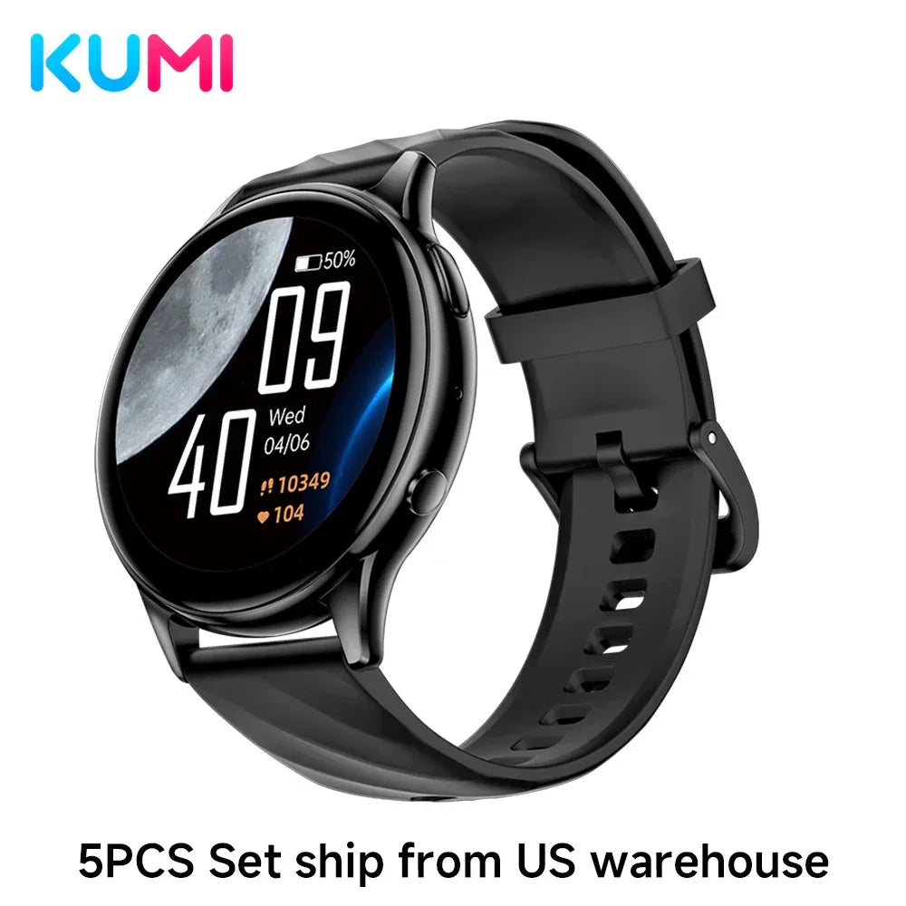 KUMI GW3 Pro Smartwatch 1.43" AMOLED IP68 Waterproof Bluetooth 5.2 Fitness Tracker Heart Rate Blood Oxygen Monitor - Wear444