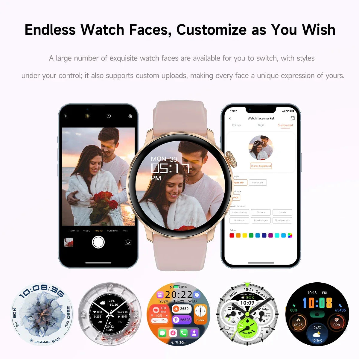 2026New Fashion Smart Watch Lady Man Watch AMOLED Screen GPS Sport Heart Rate Bluetooth Call Waterproof Outdoor Smartwatch Women - Wear444