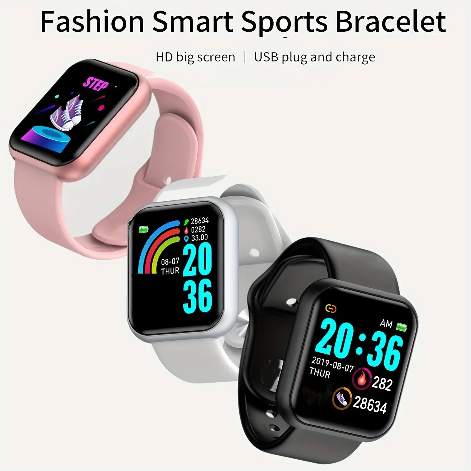 Multifunctional Smart Watch Men Women Bluetooth Connected Phone Music Player Fitness Sport Bracelet Sleep Monitor D13 Smartwatch - Wear444