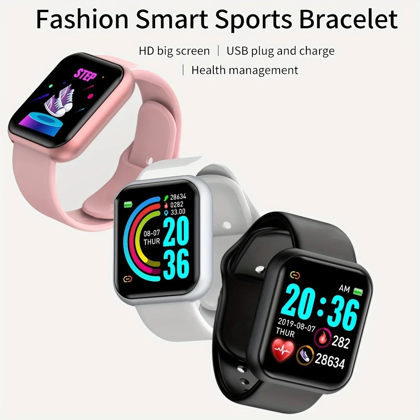 Multifunctional Smart Watch Men Women Bluetooth Connected Phone Music Player Fitness Sport Bracelet Sleep Monitor D13 Smartwatch - Wear444