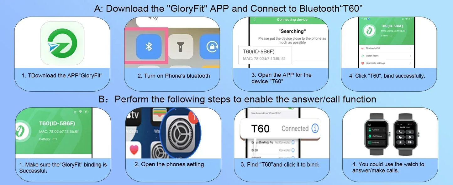 Smart Watch, 1.91" Smartwatch (Answer/Make Call), IP68 Waterproof Fitness Tracker, 110+ Sport Modes, Heart Rate and Sleep Monit - Wear444