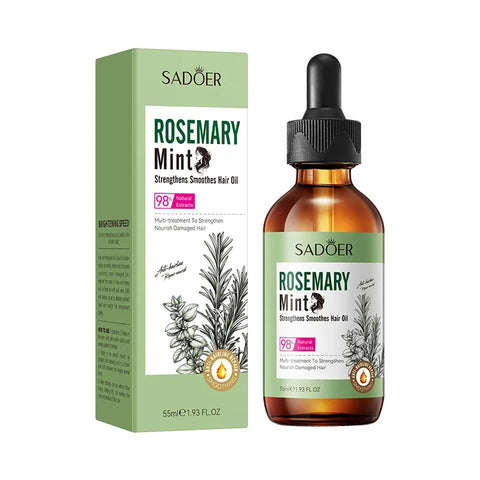 Hair Growth Essential Oil Rosemary Mint Hair Strengthening Oil Nourishing Treatment for Split Ends and Dry Organics Hair Care