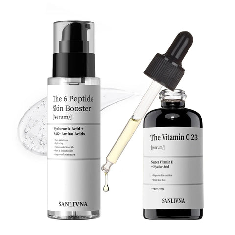 6 Peptide Essence Facial Refreshing Skin Care Set Contains Collagen to Improve Fine Lines, Brighten Skin, Moisturize and Nourish