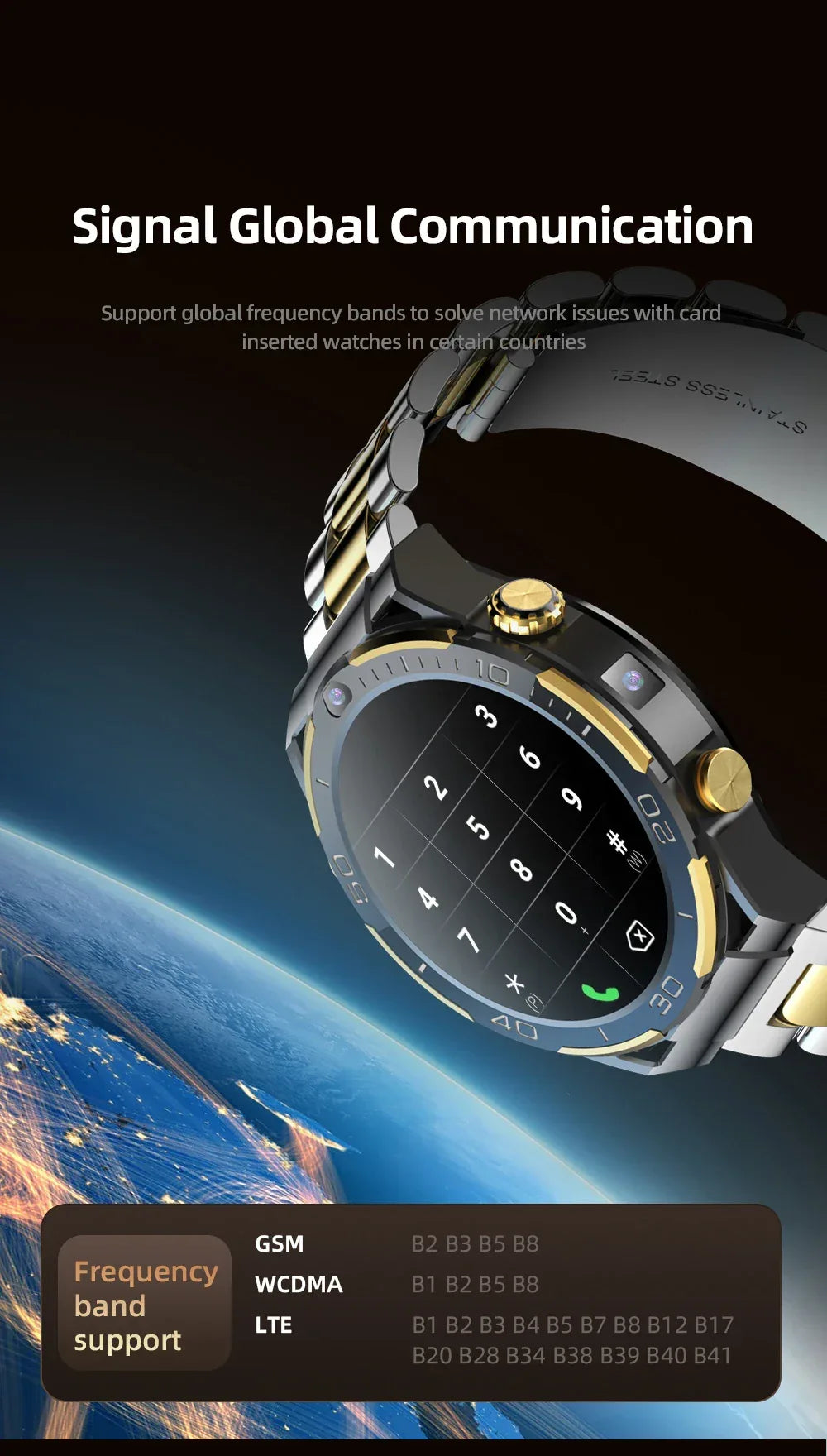 Global Android 10 Smartwatch MTK MT6762 Octa-core CPU 4G Lte Smart Watch 6GB Ram 128GB Rom API 29 Dual Camera Wifi Gps Sim Card - Wear444