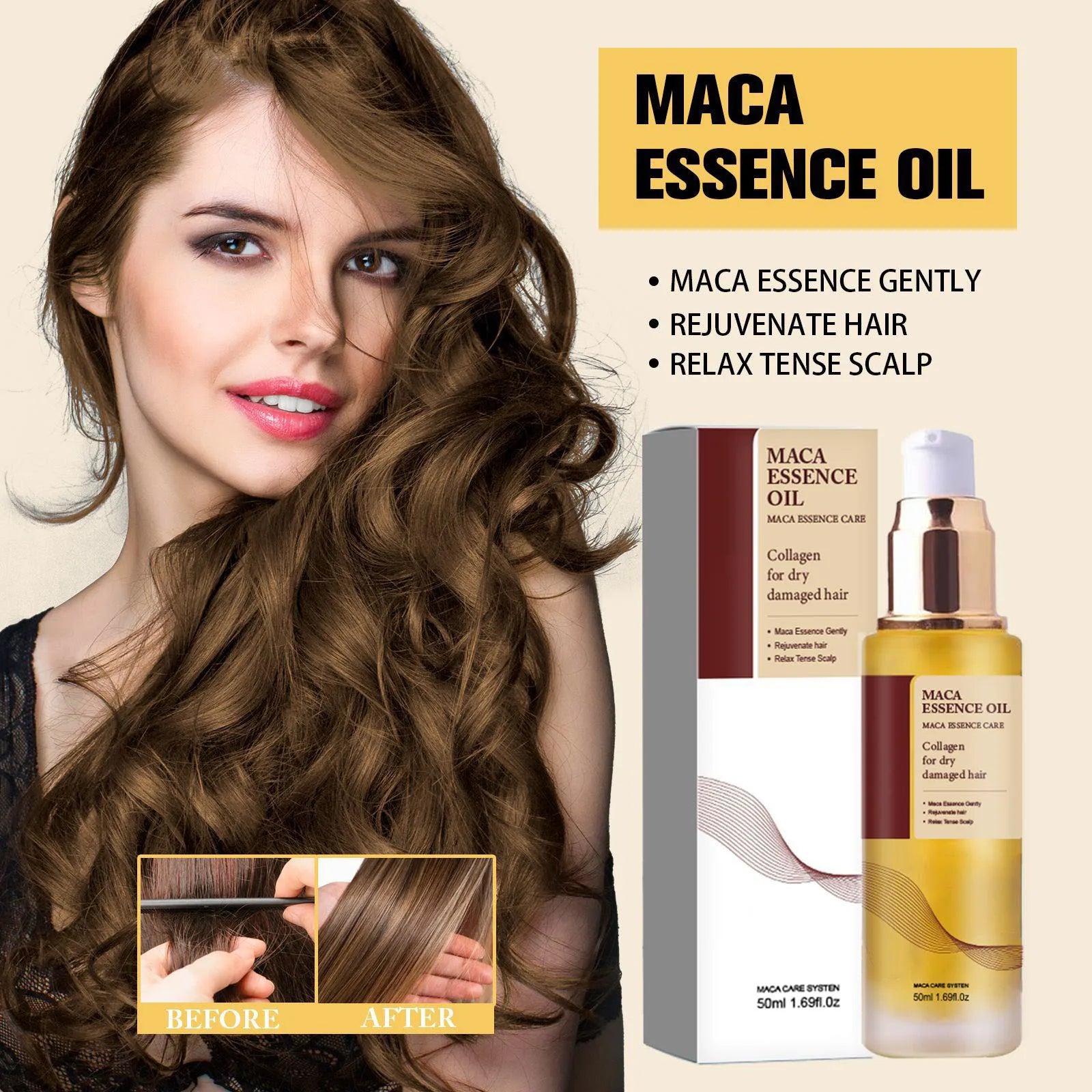 Multi Functional Hair Oil For Preventing Hair Loss, Fixing Hair, Softening Hair Oil, Improving Hair Care Anxiety 50ml