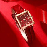 1pc Fashionable and Minimalist Women's Square Belt Quartz Watch New Popular Retro High-end Roman Watch