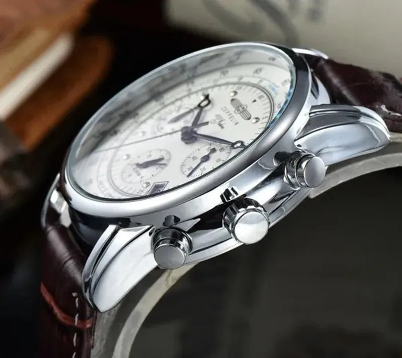 ZEPPELIN Airship Watch - Vintage Leather Business Classic