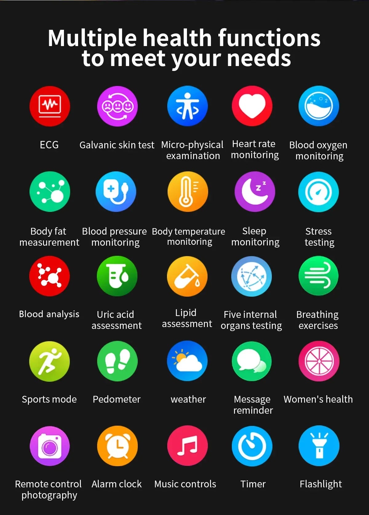 Accurate Measurement Health Smart Watch ECG+PPG Uric Acid Blood Pressure Blood Lipids BT Call Bluetooth Sport tracker Smartwatch - Wear444