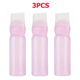 3pcs 180ml hair oil bottle refillable bottle hair oil bottle professional hairdressing tool，Special for real hair wigs