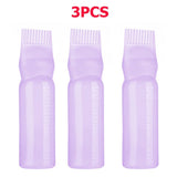 3pcs 180ml hair oil bottle refillable bottle hair oil bottle professional hairdressing tool，Special for real hair wigs