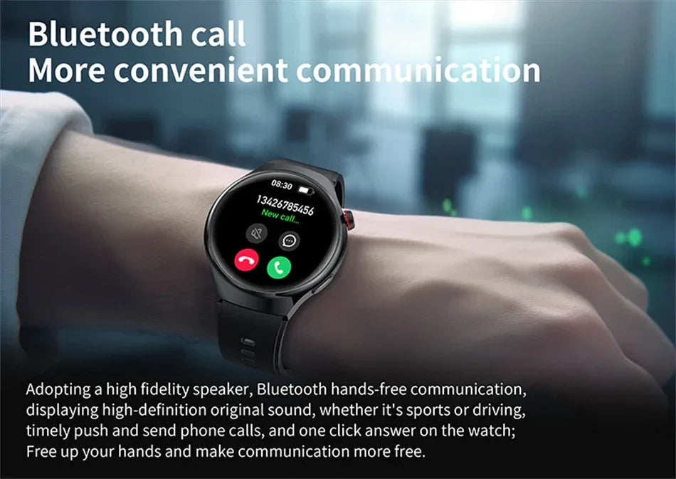 Gift Man Health Monitor Waterproof BT Call NFC AMOLED Screen 360*360 GPS Track Compass New military GT4 Pro 2026 SmartWatch Men - Wear444