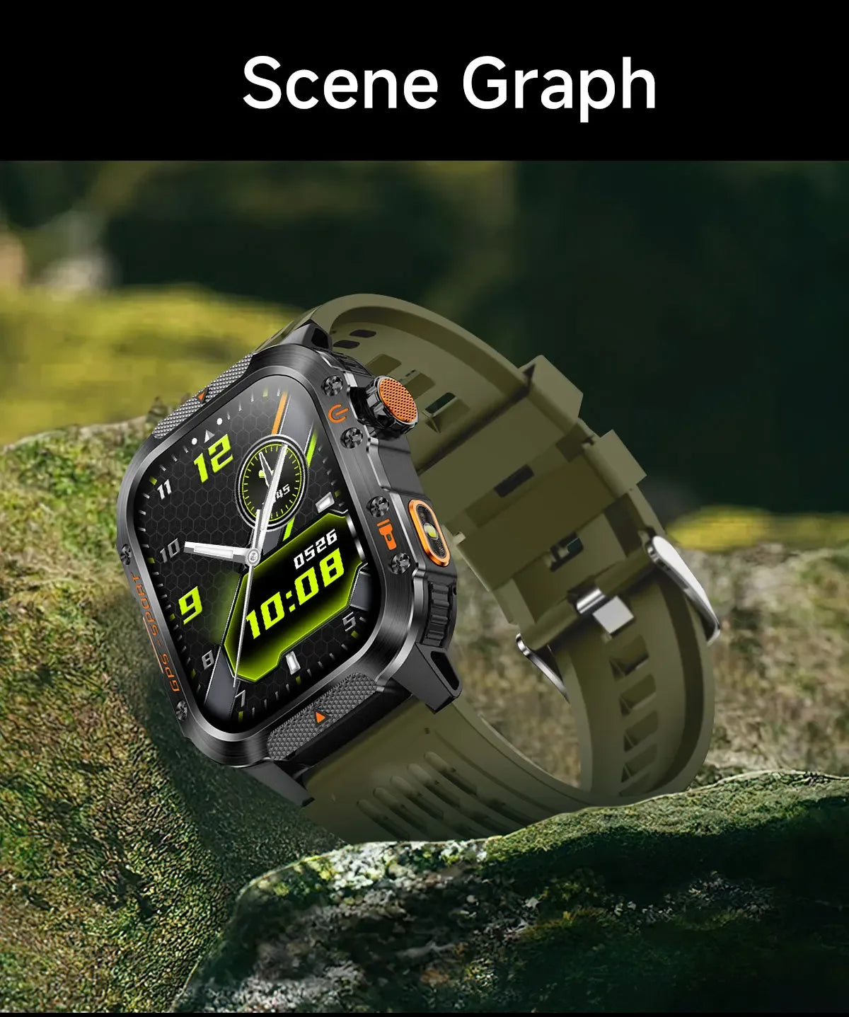 2025 New GPS Military Outdoor Sports Smart Watch Men 2.01-inch AMOLED 3ATM IP69K Waterproof Compass Call Swim Fitness Smartwatch - Wear444