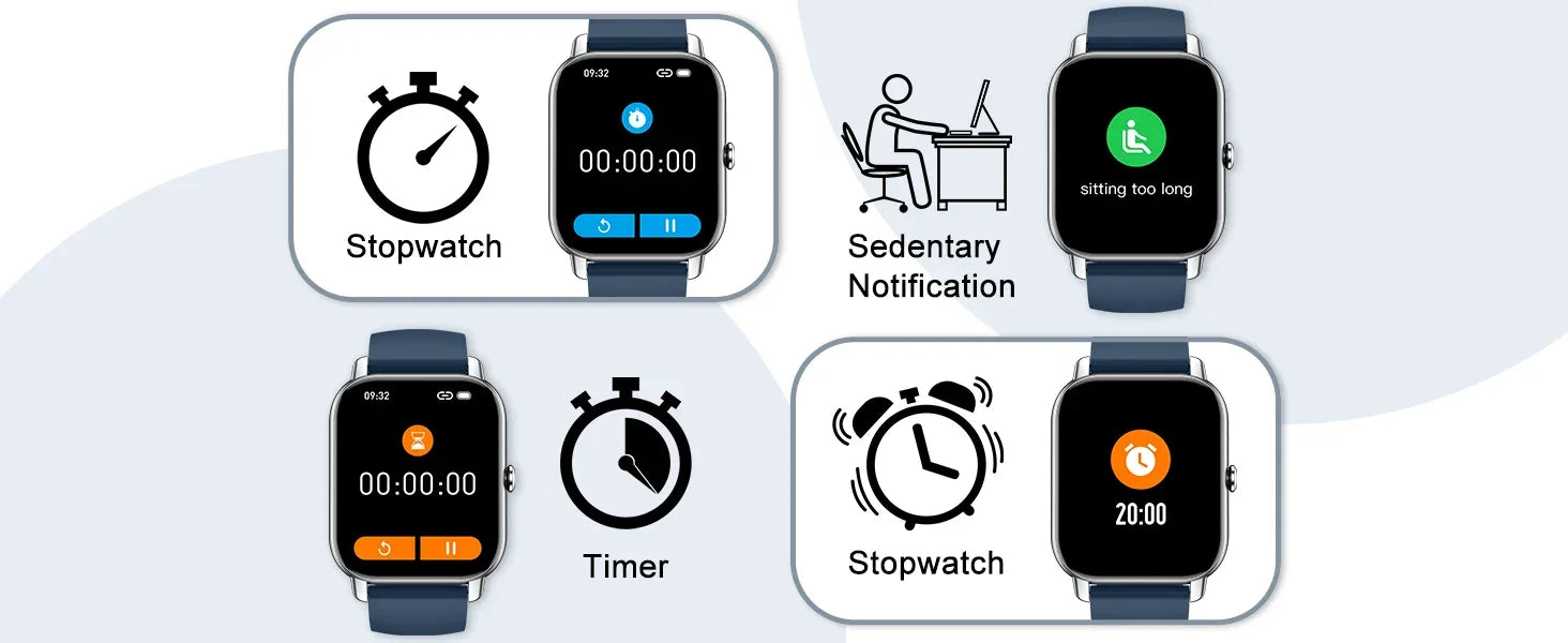 Smart Watch, 1.85" Smartwatch for IP68 Waterproof, 110+ Sport Modes, Fitness Activity Tracker, Heart Rate Sleep Monitor. - Wear444