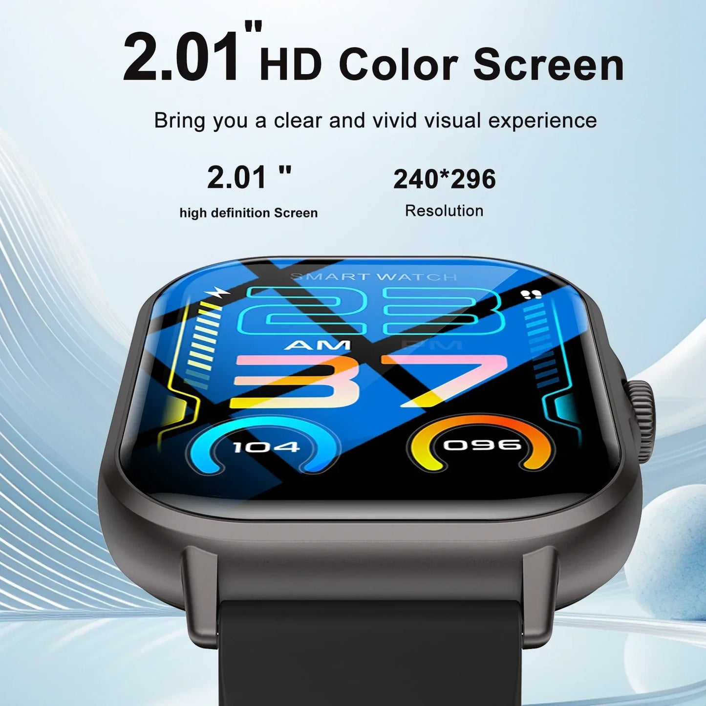 Outdoor sports smartwatch, wireless calling, information reminder, men's and women's multifunctional sports watch - Wear444