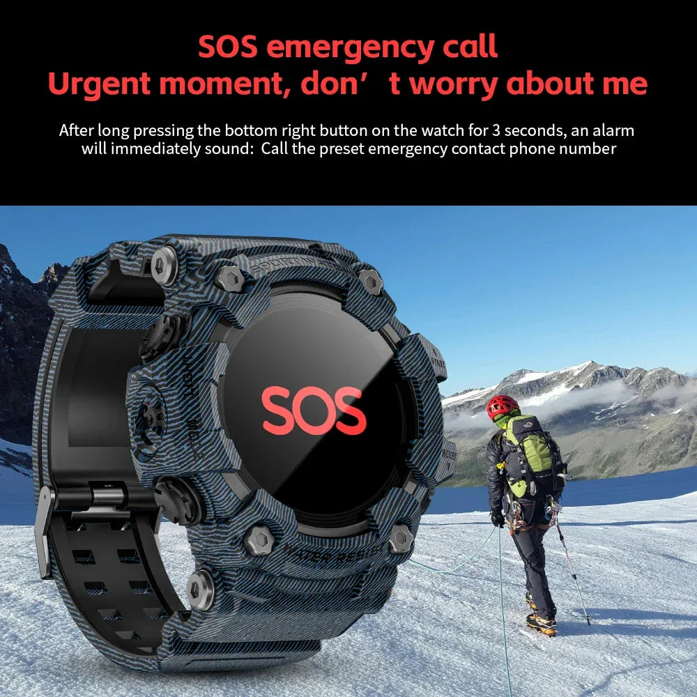 LOKMAT ATTACK-GT Upgrade Sport Smart Watch Waterproof Bluetooth Calls Rugged Smartwatches Flashlight Fitness Tracker for Phone - Wear444