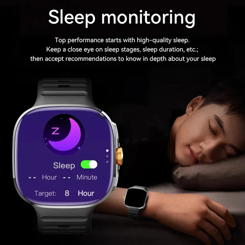 5G/4G Full Network Smart Watch 2.40 inch Big Screen HD Video Call 8GB+128GB RAM 2100mAh Google Play WIFI GPS Sim Card Smartwatch - Wear444