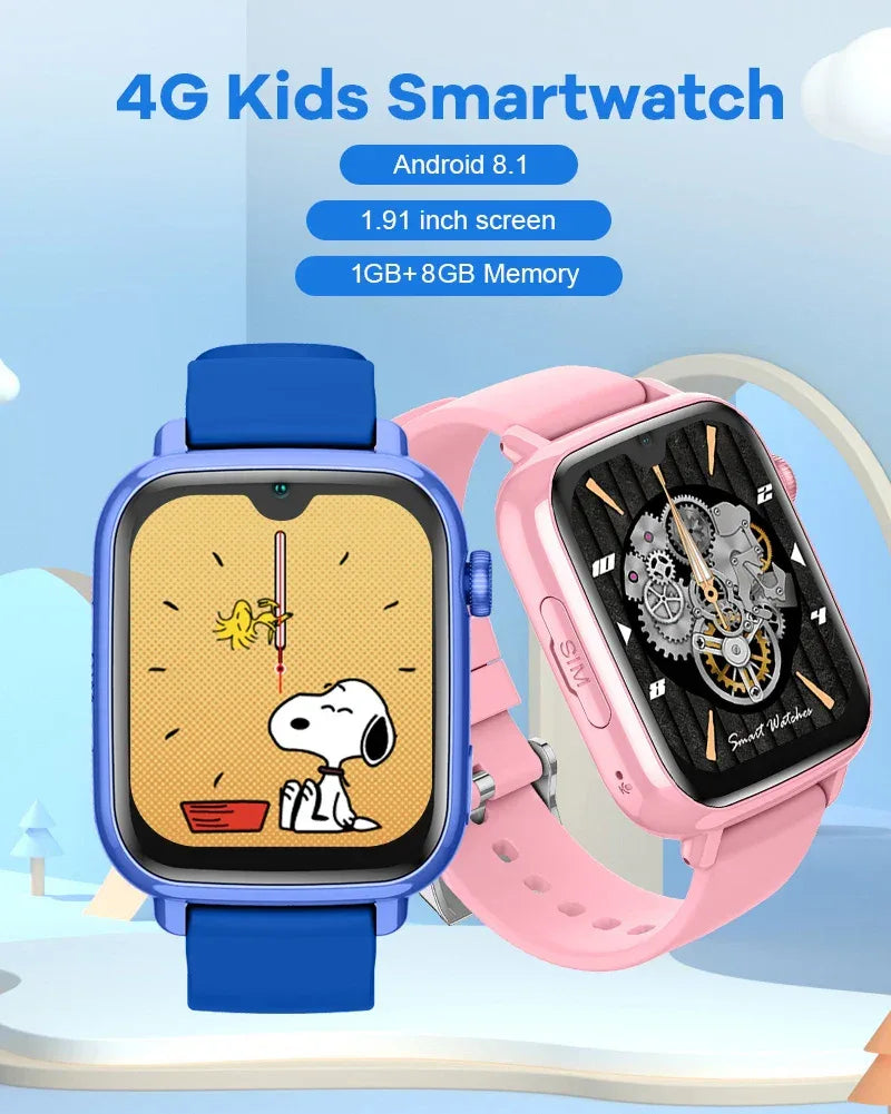 4G Smart Watch Kids GPS WIFI Video Call SOS APP Download Child Smartwatch Camera Monitor Tracker Location Phone Watch - Wear444