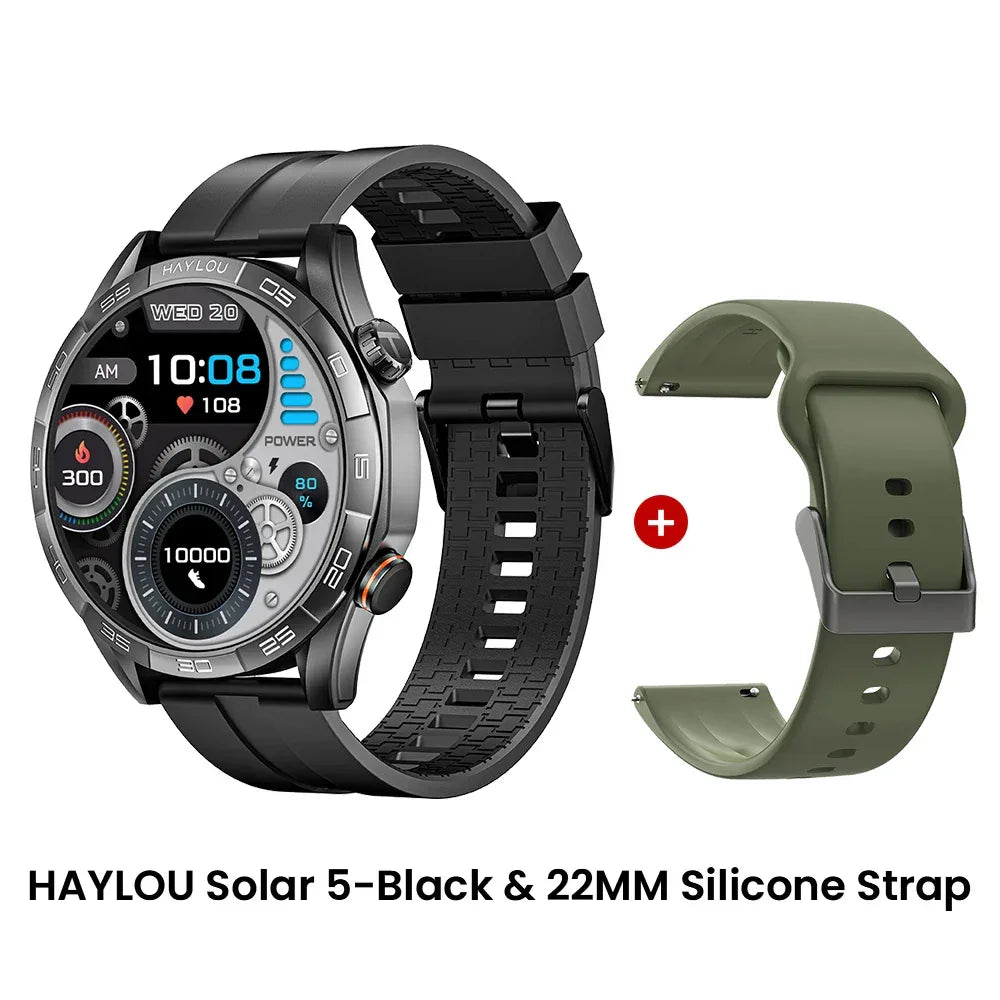 HAYLOU Solar 5 Voice Calling Smartwatch 1.58'' AMOLED Display 60Hz Smart Watch 24H Health Monitoring Sports Smartwatch for Men - Wear444