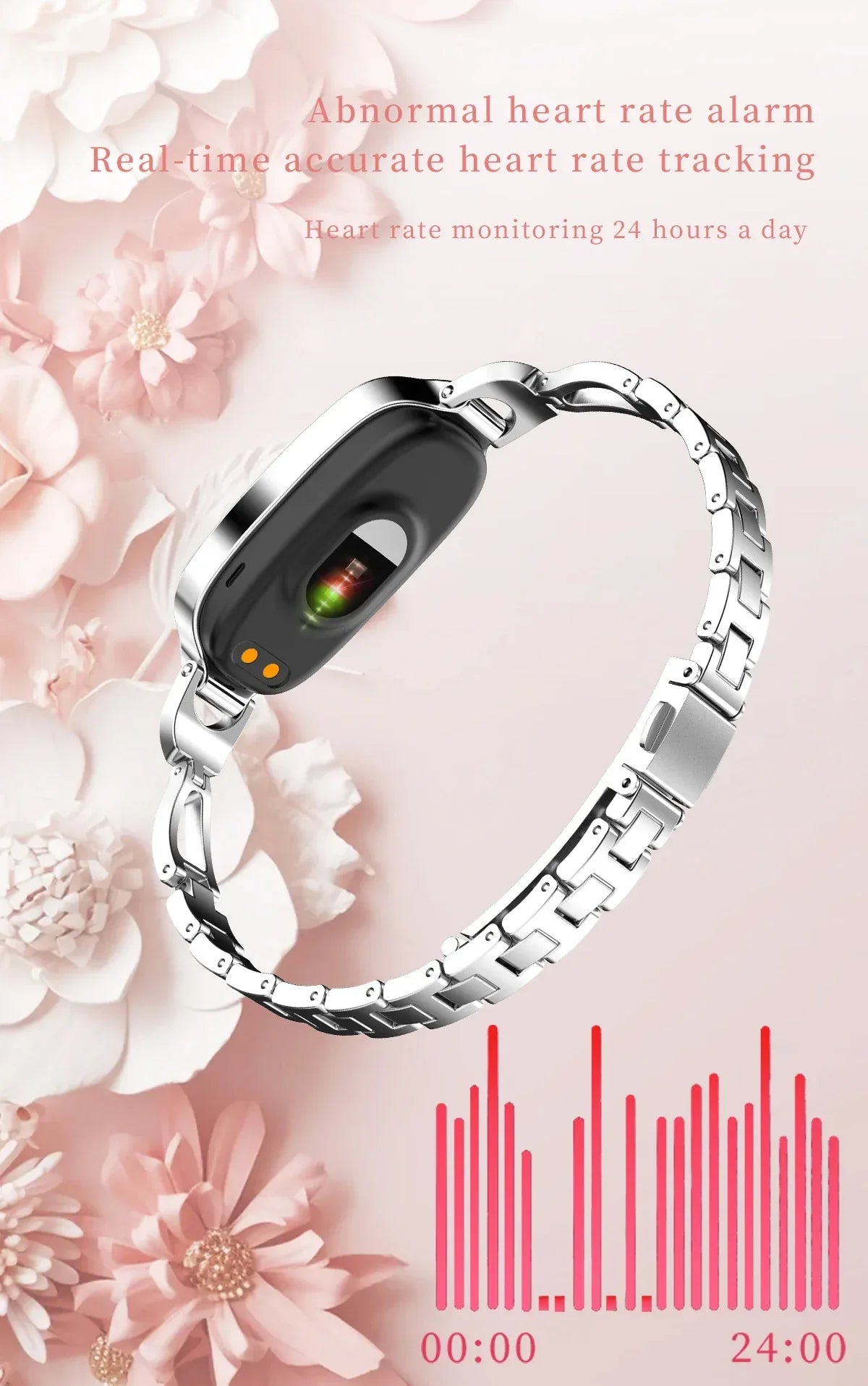 Fashion Smart Watch for Women With Metal Case Strap Bluetooth Calls Femel Menstrual Reminder Heart Rate Blood Pressure Monitor - Wear444