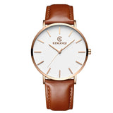 Top Brand Mens Watches Fashion Ultra Thin Analog Quartz Watches Leather Belt Simple Temperament Men's Clock relogios masculino