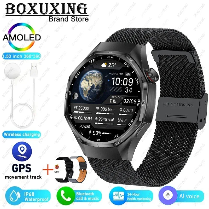 2026 New Upgrade Watch 6 Max GPS Workout Tracking Heart Rate Blood oxygen AMOLED Bluetooth Call Sport Waterproof Smart Watch - Wear444