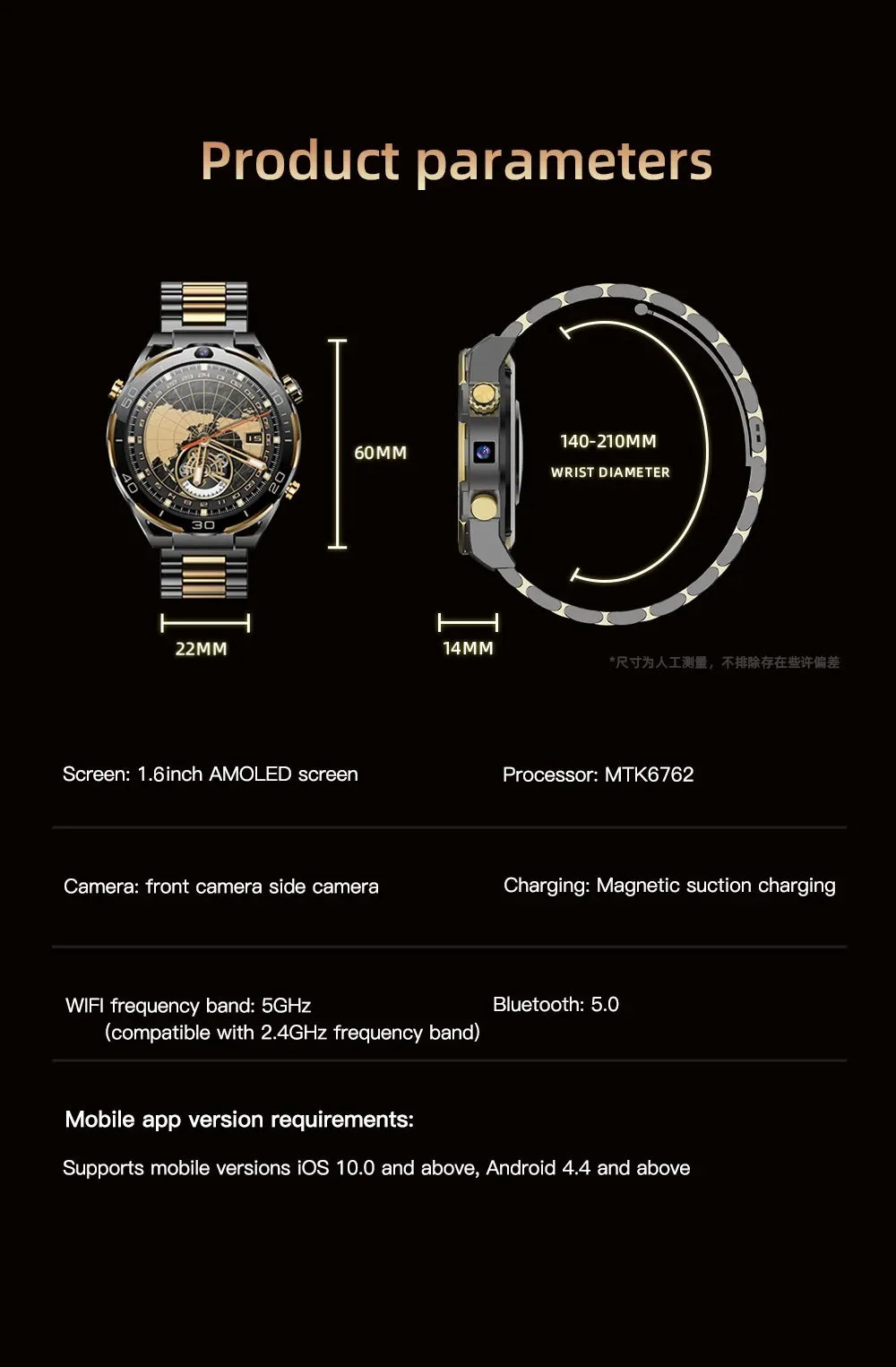 Global Android 10 Smartwatch MTK MT6762 Octa-core CPU 4G Lte Smart Watch 6GB Ram 128GB Rom API 29 Dual Camera Wifi Gps Sim Card - Wear444