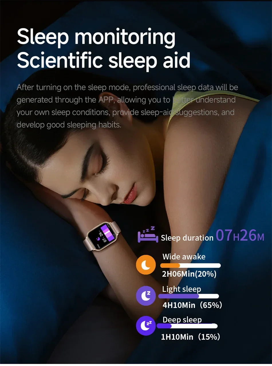 700mAh Lady fashion Smart Watch Men Women Heart Rate Blood Pressure Fitness Tracker Bluetooth Call Smartwatch Man For Android - Wear444