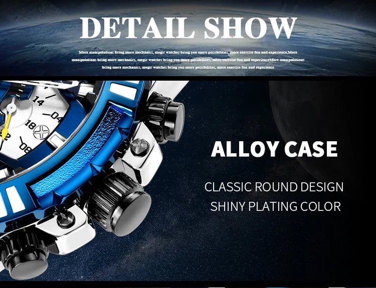 MEGIR Luxury Chronograph Watch - Leather Belt Luminous Sports Business