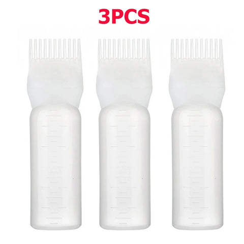 3pcs 180ml hair oil bottle refillable bottle hair oil bottle professional hairdressing tool，Special for real hair wigs