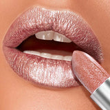 1PC  Metallic Lipstick Longlasting Glitter Lip Glaze  Waterproof Moisturize Red Luminous liptint Shimmer Shiny Lipgloss Makeup