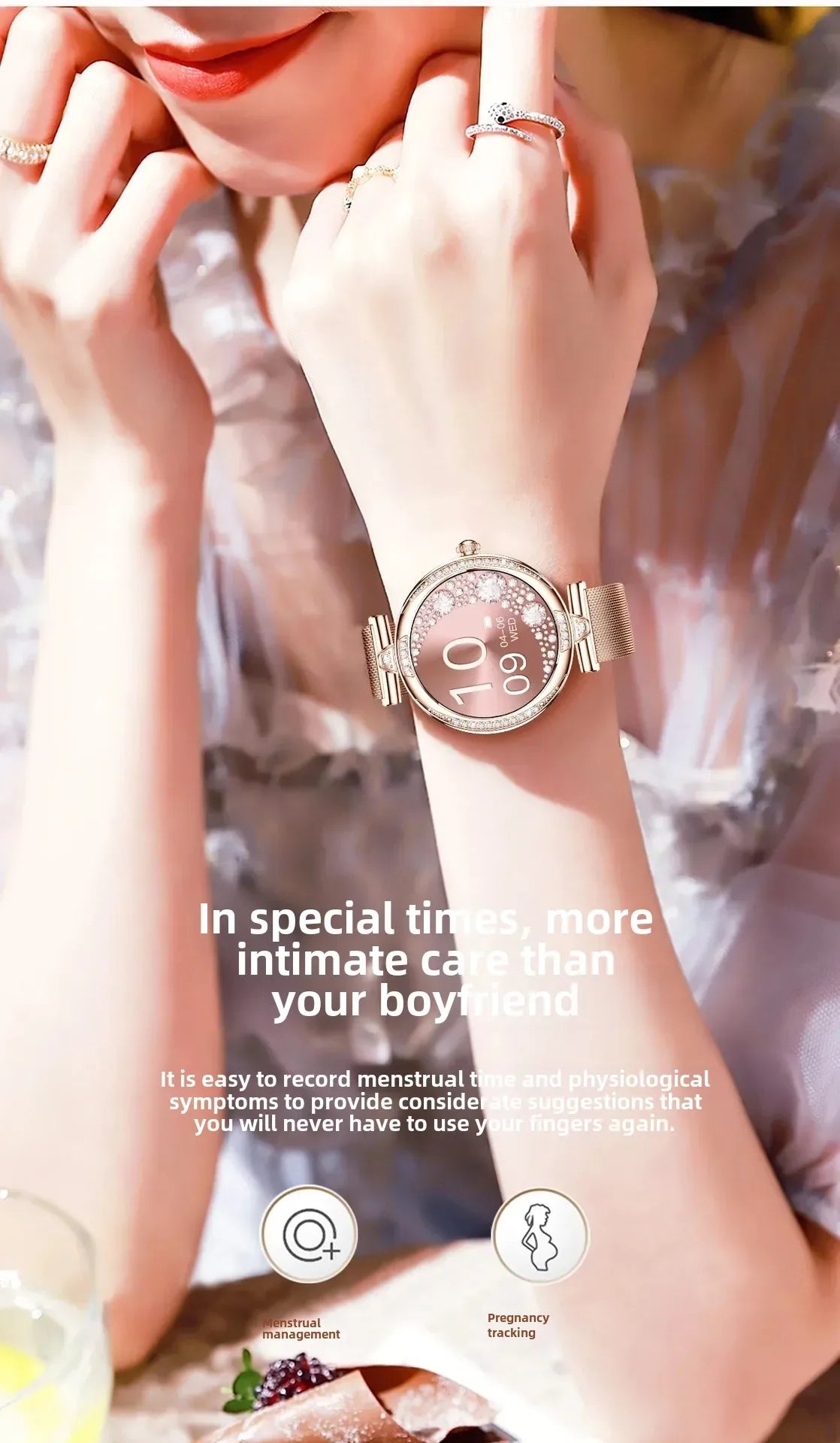 NX17PRO Women's Smart Watch With Metal Strap AMOLED Screen Bluetooth Calls Sports Health Monitor Fashion Decoration Wristwatch - Wear444