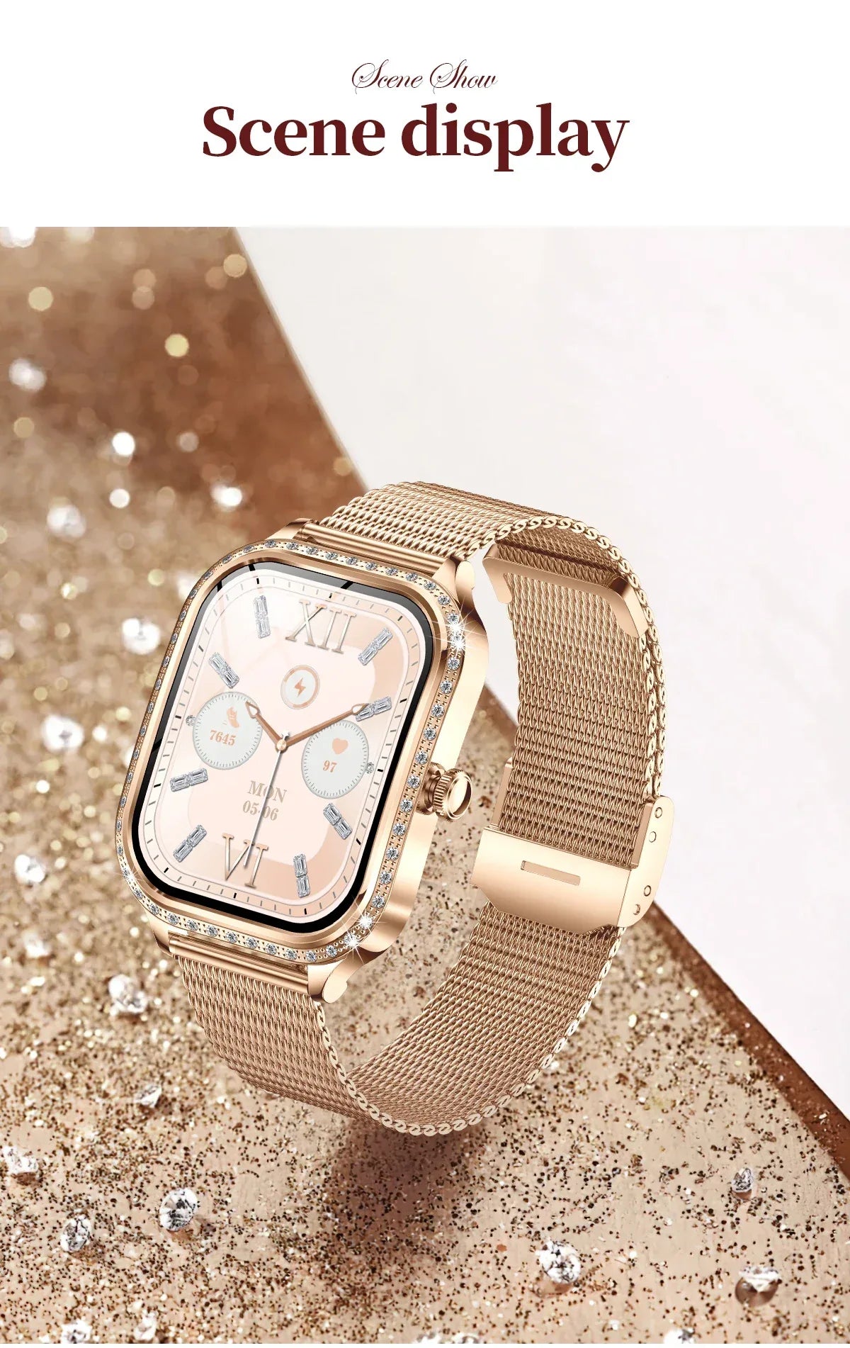 2026New Women Fashion Smartwatch HD Curved Screen Female Menstrual Tracking Waterproof Sports Fitness Bluetooth Call Smart Watch - Wear444