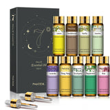 9pcs Essential Oils Set 10ml Pure Natural Gift Set Kit for HumidifIer Diffuser Candles making DIY Soap Aroma Oil for Skin Care