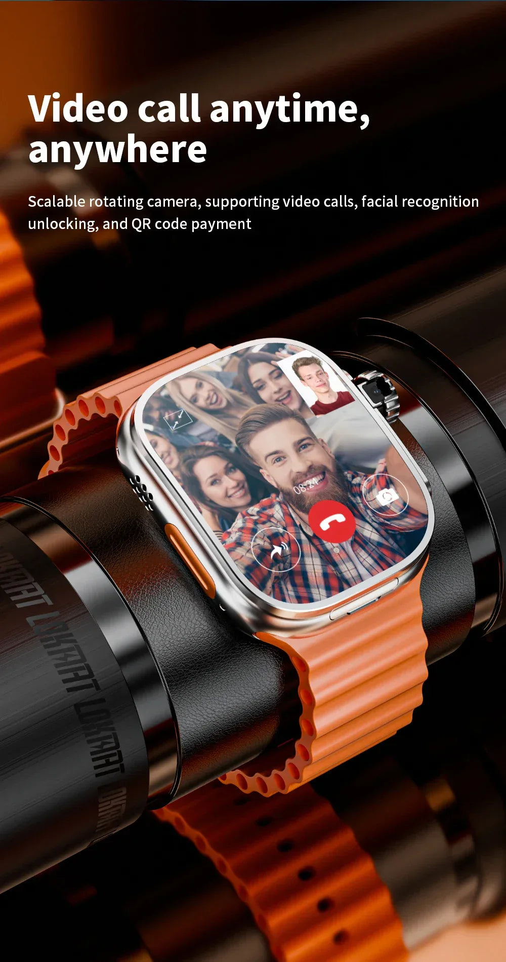 Curved Display S10 Ultra 3 Smartwatch JC02 Pro Smart Watch With 190° Rotary Camera NFC GPS WIFI Compass 2.26inch Amoled Screen - Wear444