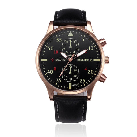 Top Brand Luxury Men's Watches Casual Leather Belt Analog Quartz Wrist Watches for Men Fashion Sports Male Clock Reloj Hombre