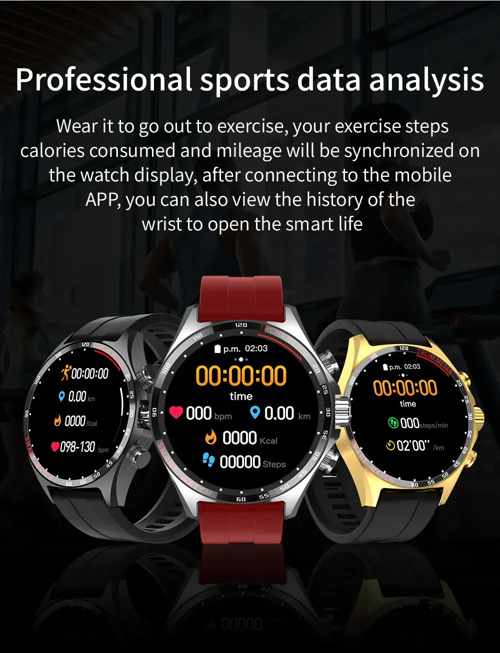 Hotsale Silver Gold Stainless Steel Color Smart Watch 1.58 Inch Bt Call Nfc Wireless Charging Smartwatch - Wear444