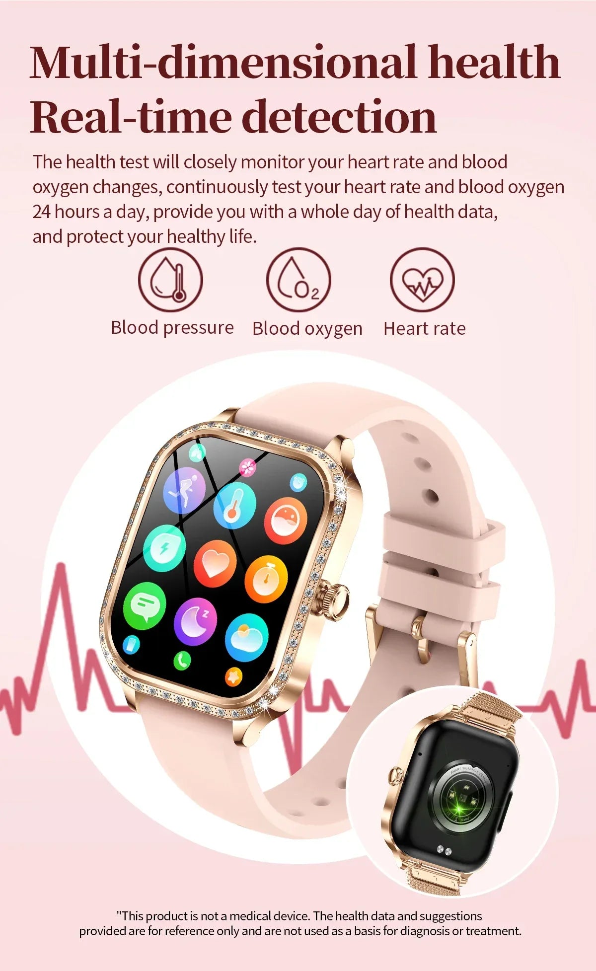 2026New Women Fashion Smartwatch HD Curved Screen Female Menstrual Tracking Waterproof Sports Fitness Bluetooth Call Smart Watch - Wear444