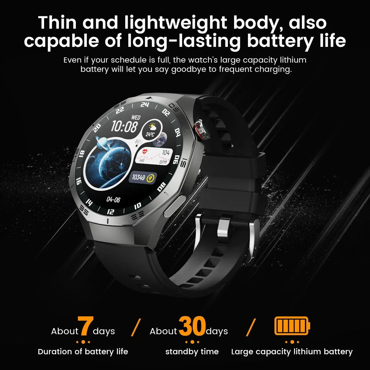 2025New For Android and ios Smart Watch Men AMOLED Screen GPS Motion trajectory Heart Rate Bluetooth Calls SmartWatch Waterproof - Wear444