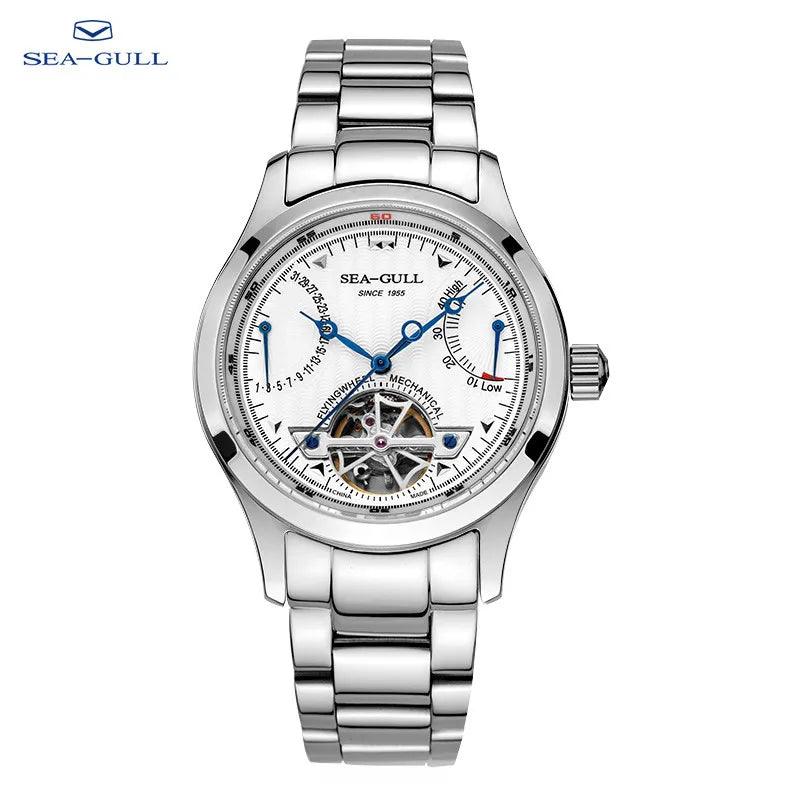 Seagull Flywheel 39mm mechanical men's watch stainless steel bracelet — Wear444