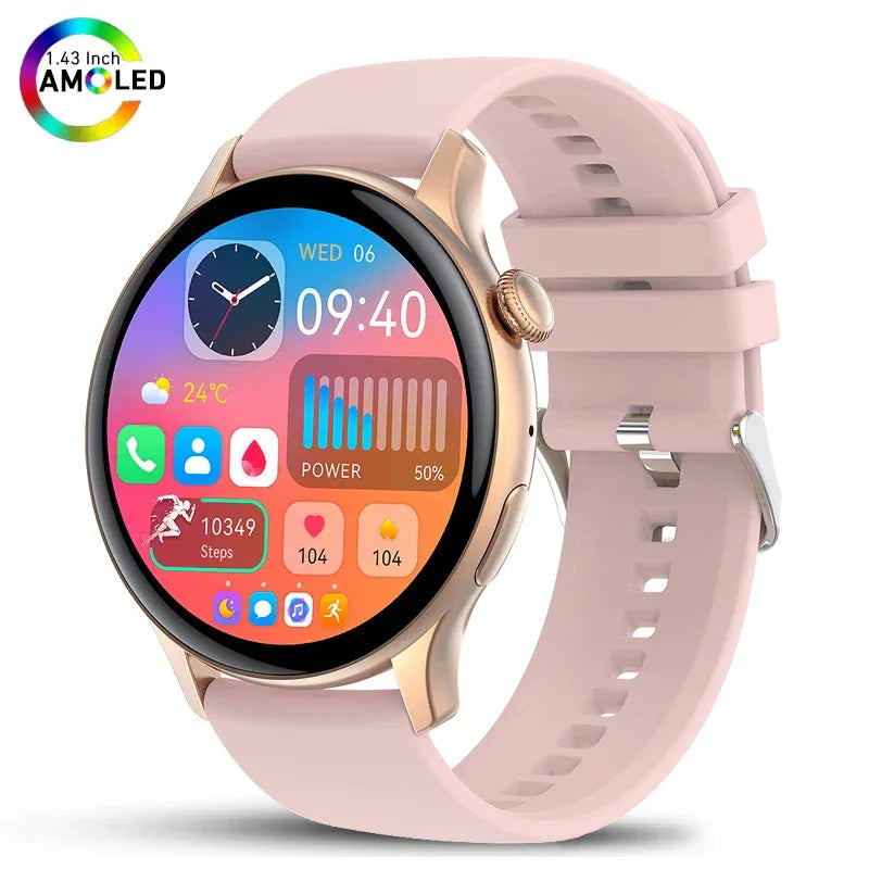 2025 New Real AMOLED HD Smartwatch Ladies Health Monitoring AI Voice Bluetooth Call Smart Watch Women Android IOS - Wear444