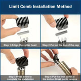 Electric Hair Clipper With LCD Display Oil Head Hair Cutting Machine Hair Beard Trimmer Rechargeable USB Shaver For Men Father