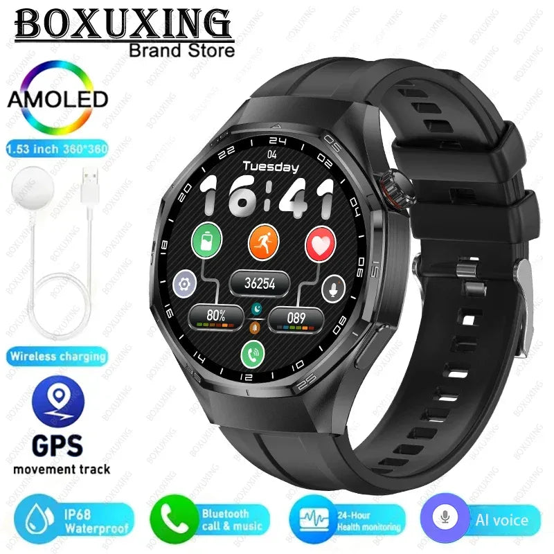 2026 New Upgrade Watch 6 Max GPS Workout Tracking Heart Rate Blood oxygen AMOLED Bluetooth Call Sport Waterproof Smart Watch - Wear444