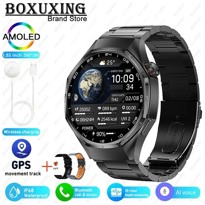 2026 New Upgrade Watch 6 Max GPS Workout Tracking Heart Rate Blood oxygen AMOLED Bluetooth Call Sport Waterproof Smart Watch - Wear444