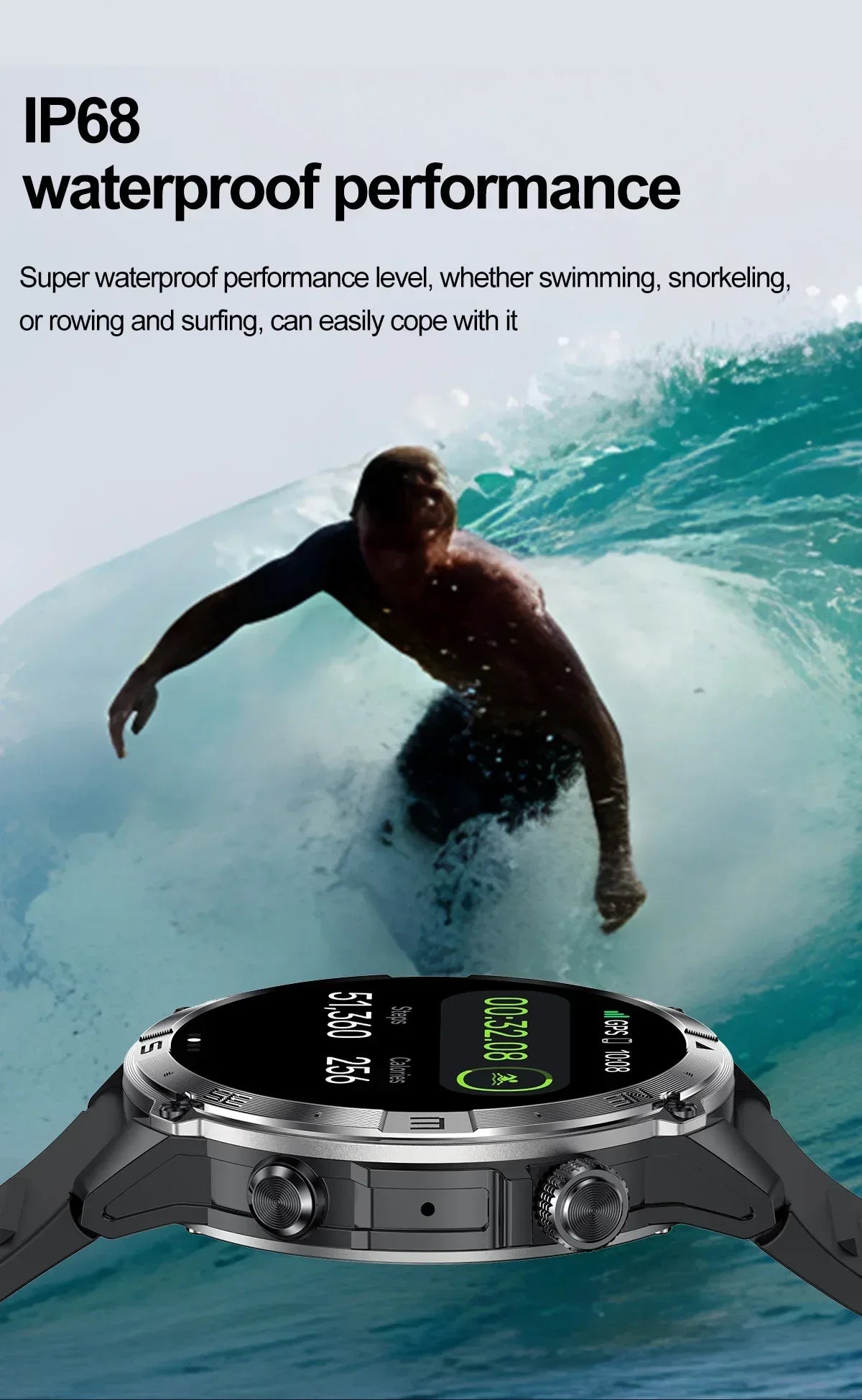 2025 NEW T-Rex Ultra GPS Smart Watch 5 ATM Waterproof Built-in Dual-band GNSS Compass Military Sport Smartwatch Men 2025 New - Wear444