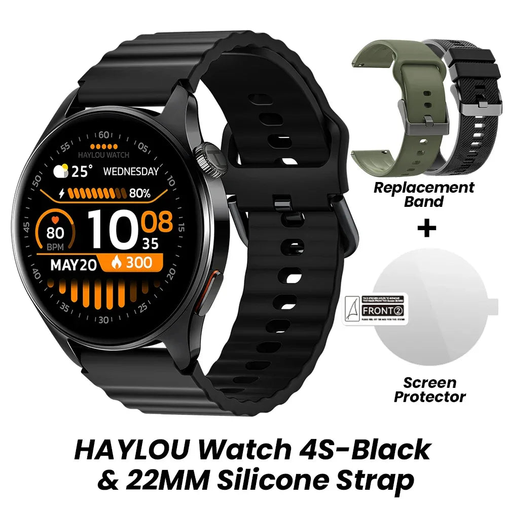 HAYLOU Watch 4S GPS Smartwatch 1.43” HD AMOLED Display 5 Satellite GPS Positioning 120+ Workout Modes Sport Fitness Smart Watch - Wear444
